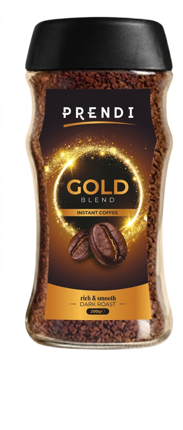 Prendi Gold Blend Rich and Smooth Dark Roast Instant Coffee, 200g