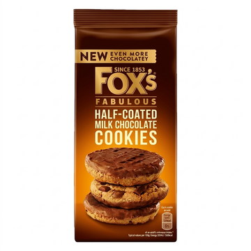 Fox's Fabulous Half-Coated Milk Chocolate Cookies 175g