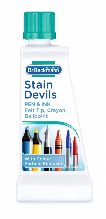 Dr. Beckmann Stain Devils Pen & Ink Stain Remover for Felt Tip, Crayon, and Ballpoint, 50ml