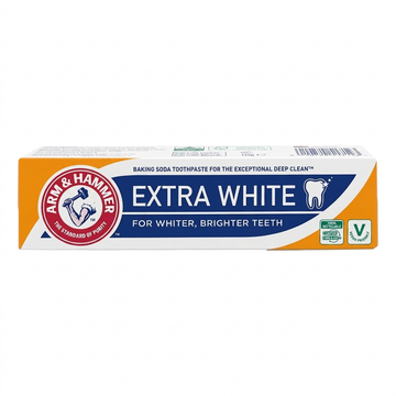 Arm & Hammer Extra White Baking Soda Toothpaste, Exceptional Deep Clean for Whiter and Brighter Teeth, 125g
