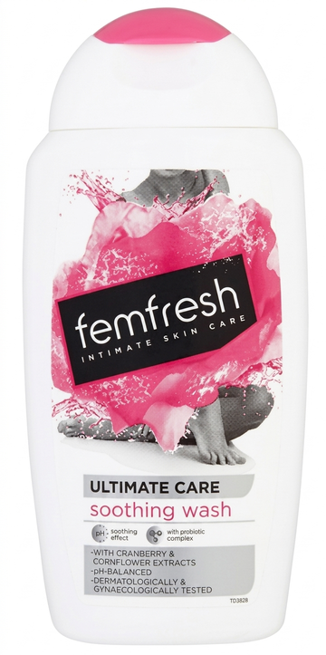 Femfresh Ultimate Care Soothing Wash 250ml: pH-Balanced with Probiotic Complex, Cranberry and Cornflower Extracts