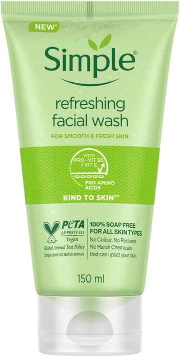 Simple Kind To Skin Refreshing Facial Wash, 150ml