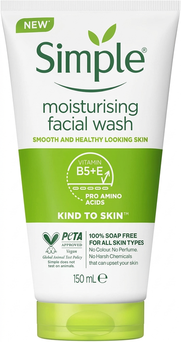 Simple Kind To Skin Moisturising Facial Wash, 150ml
