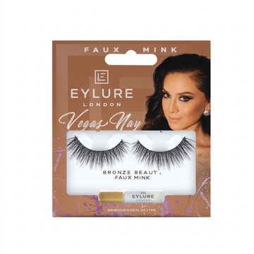 Eylure London Vegas Nay Bronze Beauty Faux Mink Lashes with 1ml Adhesive