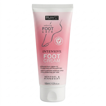 Beauty Formulas Intensive Softening Foot Cream with Menthol & Peppermint, 100ml
