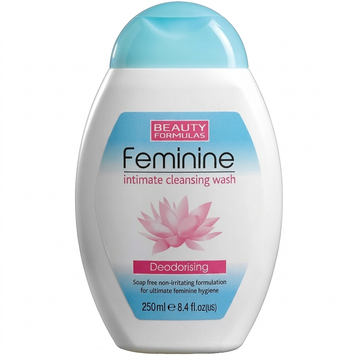 Beauty Formulas Intimate Deodorizing Feminine Wash - Soap-Free, Non-Irritating Formulation, 250ml