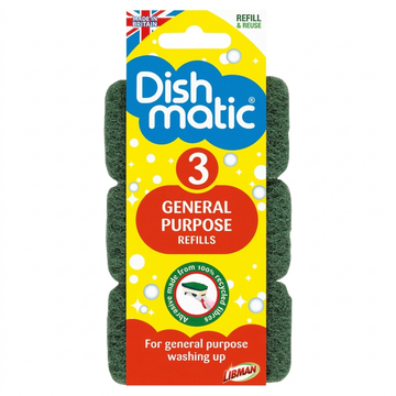 Dishmatic General Purpose Washing Up Refills, 3 Pack