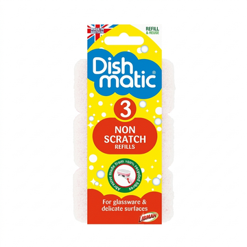 Dishmatic Non-Scratch Washing Up Refills, 3-Pack: 100% Recycled Fibre