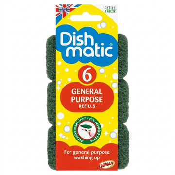 Dishmatic General Purpose Washing Up Refills, 6 Pack
