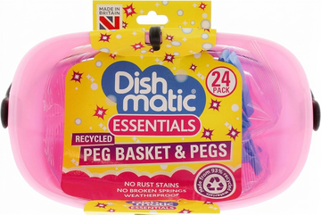 Dishmatic Essentials Oval Peg Basket with 24 Pegs