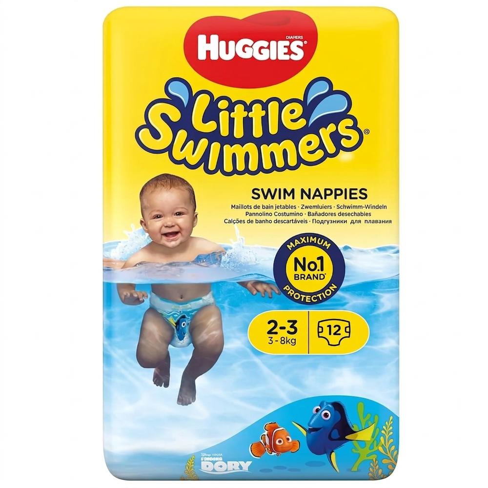 Huggies Little Swimmers Swim Nappies Size 2-3 (3-8kg), 12 Count