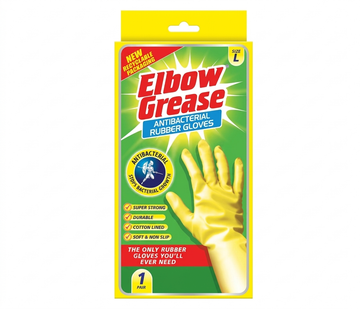 Elbow Grease Antibacterial Rubber Gloves, 1 Count