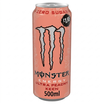 Monster Energy Drink Ultra Peachy Keen Zero Sugar 500ml