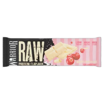Warrior Raw Protein Flapjack White Chocolate Cranberry 75g: High Protein, Low Sugar, High Fiber