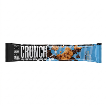 Warrior Crunch Protein Bar Choc Chip Cookie Dough 64G - High Protein, Low Sugar