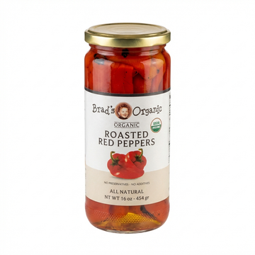 Brad's Organic Roasted Red Peppers, 16 Oz Jar