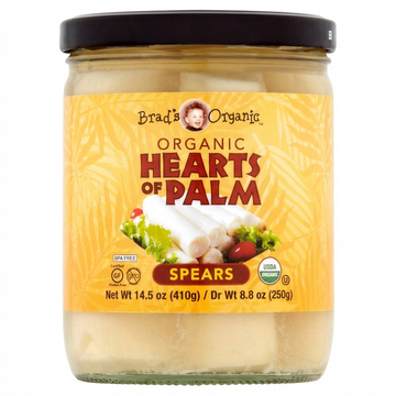 Brad's Organic Hearts Of Palm Spears, 250g Drained Weight (410g Net Weight)