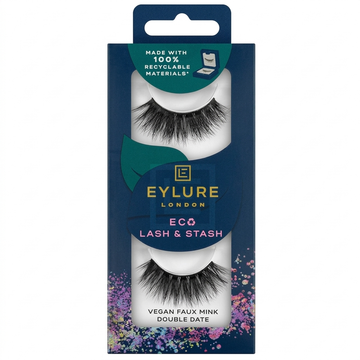 Eylure London Eco Lash & Stash Vegan Faux Mink Lashes, Double Date