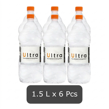 Ultra Pure Bottled Drinking Water, 1500ml x 6 Pack