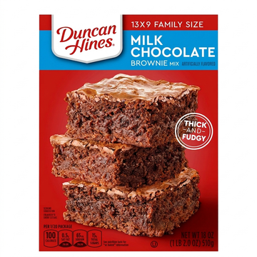 Duncan Hines Family Size Milk Chocolate Brownie Mix, 510g
