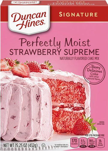Duncan Hines Signature Perfectly Moist Strawberry Supreme Cake Mix, 432g