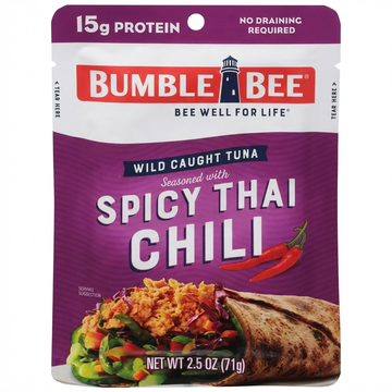 Bumble Bee Wild Caught Tuna, Seasoned With Spicy Thai Chili, 15g Protein, 2.5 Oz