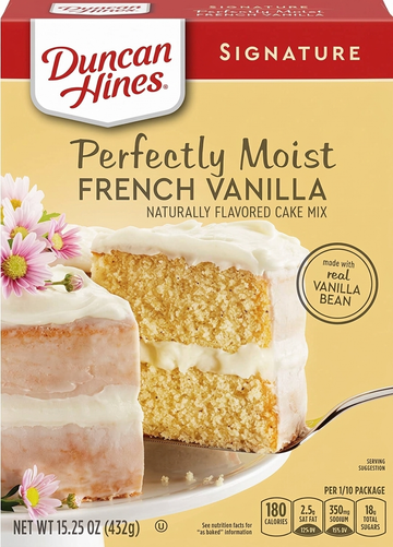 Duncan Hines Perfectly Moist French Vanilla Cake Mix, 432g