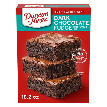 Duncan Hines Dark Chocolate Fudge Brownie Mix, Family Size, 515g