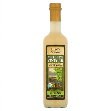 Brad's Organic White Wine Vinegar With The Mother, 16.9 Oz