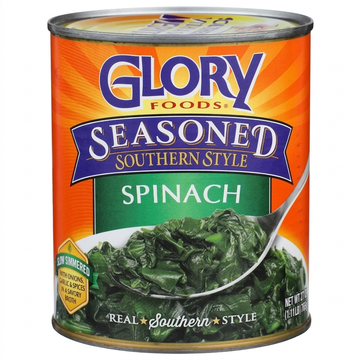 Glory Foods Seasoned Southern Style Spinach Simmered With Onions, Garlic And Spices, 27 Oz