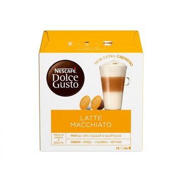 NESCAFÉ Dolce Gusto Latte Macchiato Cremoso Coffee Pods 183.2g: Premium Arabica and Robusta