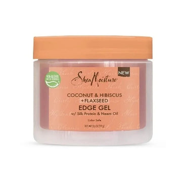 SheaMoisture Coconut & Hibiscus Curly + Flaxseed Edge Gel with Silk Protein & Neem Oil, 3.5 oz
