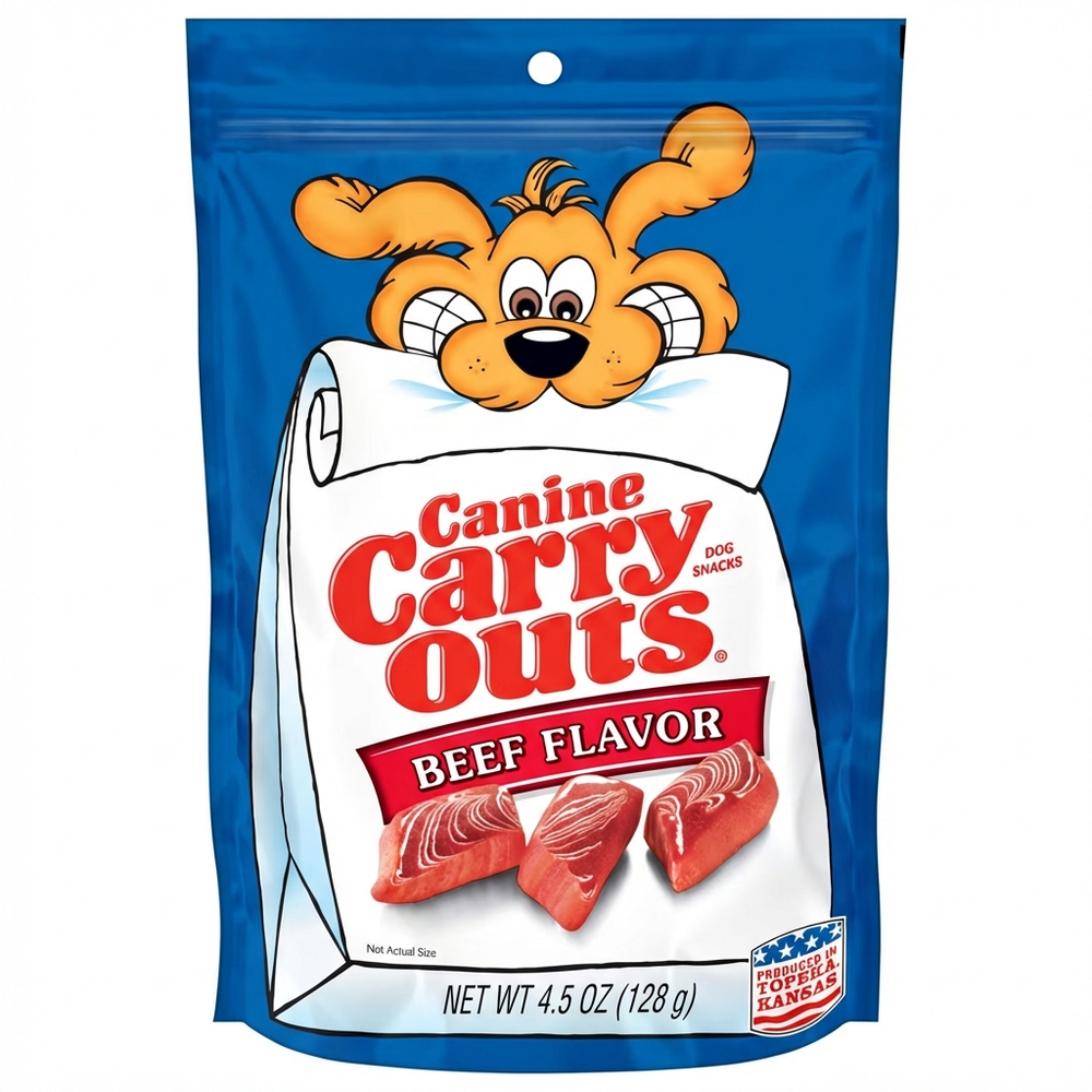 Canine Carry Outs Beef Flavor Dry Dog Treats, 128g