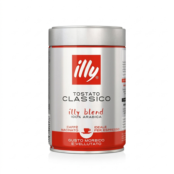 Illy Classico Classic Roast Ground Espresso Coffee, 100% Arabica, 250g