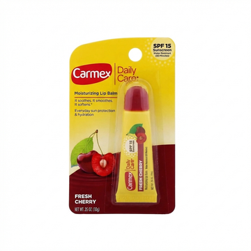 Carmex Daily Care Fresh Cherry Moisturizing Lip Balm SPF 15 Sunscreen, 10g