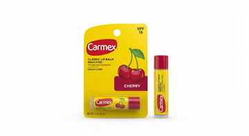 Carmex Classic Medicated Moisturizing Lip Balm SPF 15, Fresh Cherry, 0.15 Oz