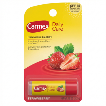 Carmex Daily Care Lip Balm: Strawberry, SPF 15 Sunscreen
