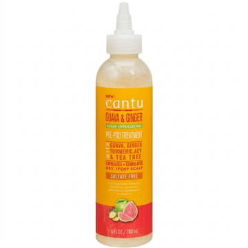 Cantu Guava & Ginger Scalp Exfoliating Pre-Poo Treatment with Turmeric, ACV & Tea Tree, 180Ml