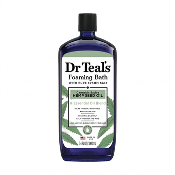 Dr Teal's Foaming Bath with Pure Epsom Salt and Hemp Seed Oil, 1000ml