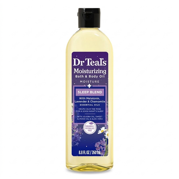 Dr Teal's Moisturizing Bath & Body Oil Melatonin Sleep Blend with Lavender & Chamomile, 260ml