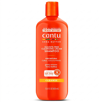 Cantu Shea Butter Sulfate-Free Cleansing Cream Shampoo for Natural Curls, Coils & Waves, 400ml