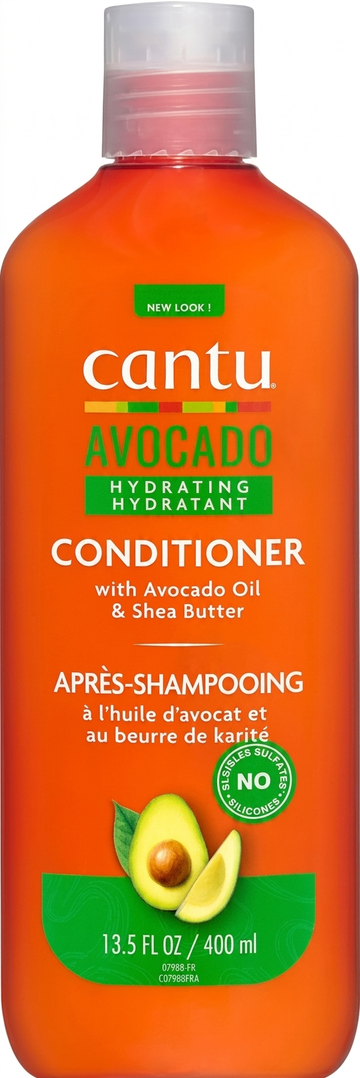 Cantu Avocado Hydrating Conditioner with Avocado Oil & Shea Butter, 13.5 oz (400 ml)