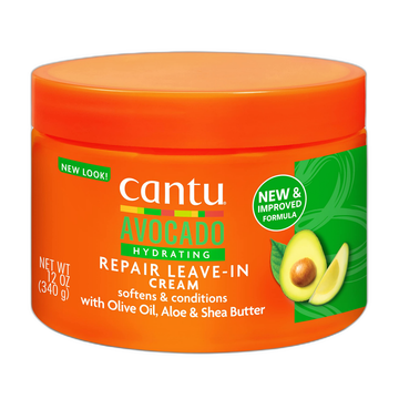 Cantu Avocado Hydrating Repair Leave-In Cream with Olive Oil, Aloe & Shea Butter, 12oz (340g)