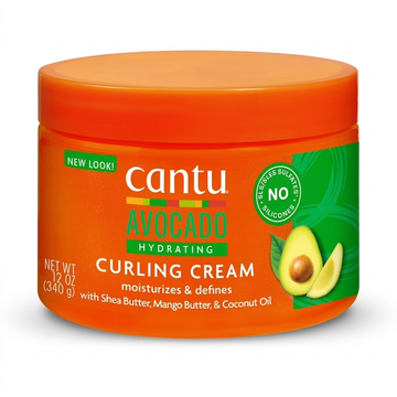 Cantu Avocado Hydrating Curling Cream With Shea Butter, Mango Butter & Coconut Oil, 12oz (340g)