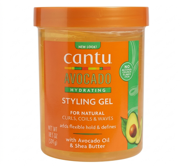 Cantu Avocado Hydrating Styling Gel with Avocado Oil & Shea Butter, 18.5 oz (524 g)