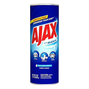 Ajax With Bleach Powder Cleanser, 595g: Easy Rinse Formula for Kitchen, Outdoor, and Bathroom