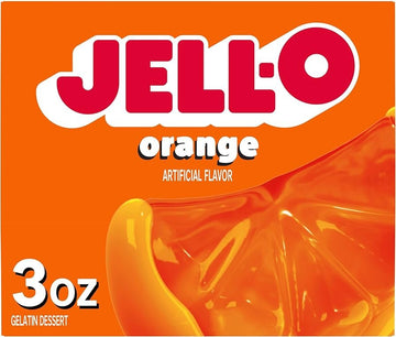 Jell-O Orange Artificial Flavor Gelatin Dessert Mix, Easy To Prepare, 3 Oz (85 G)