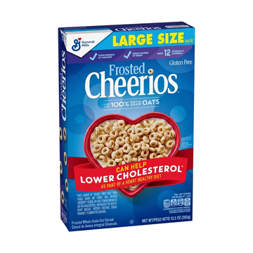 General Mills Cheerios Frosted Whole Grain Oat Cereal, Gluten Free, Heart Healthy, 13.5 Oz