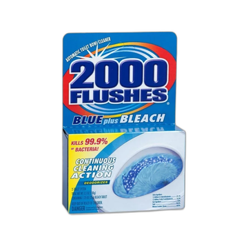 2000 Flushes Automatic Toilet Bowl Cleaner, Blue Plus Bleach, Kills 99.9% Of Bacteria, Continuous Cleaning And Deodorizing, 3.5 Oz