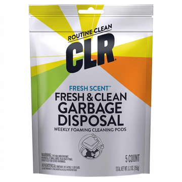 CLR Fresh-Clean Garbage Disposal Weekly Foaming Cleaning Pods, Fresh Scent, 5 Count